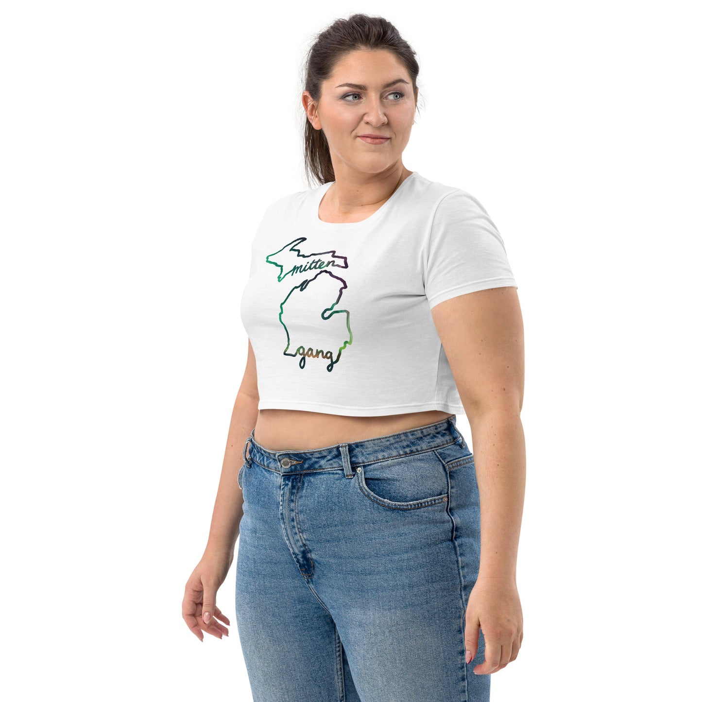 Aurora Borealis Organic Crop Top