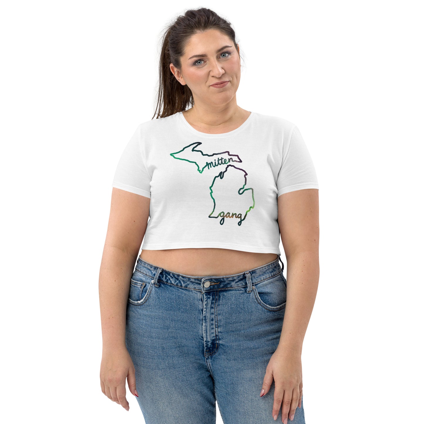 Aurora Borealis Organic Crop Top