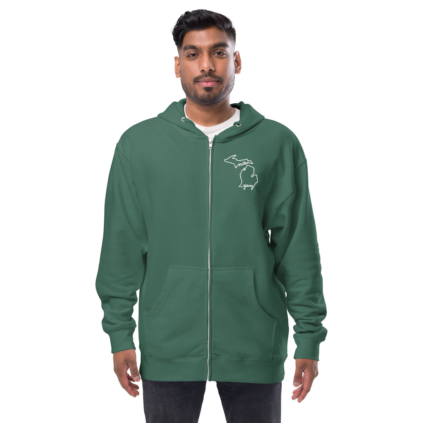 Mitten Gang Athletic Club Unisex Fleece Zip Up Hoodie